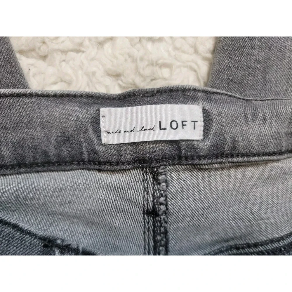 LOFT‎ Gray The Skinny Button Fly Jeans Women's 10/30